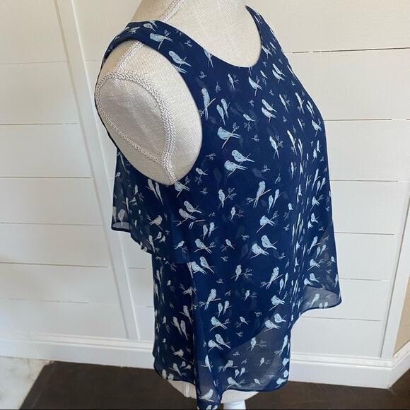 CAbi Parakeet Chirp layered tank top/ blouse with zipper - XS EUC - Picture 6 of 9